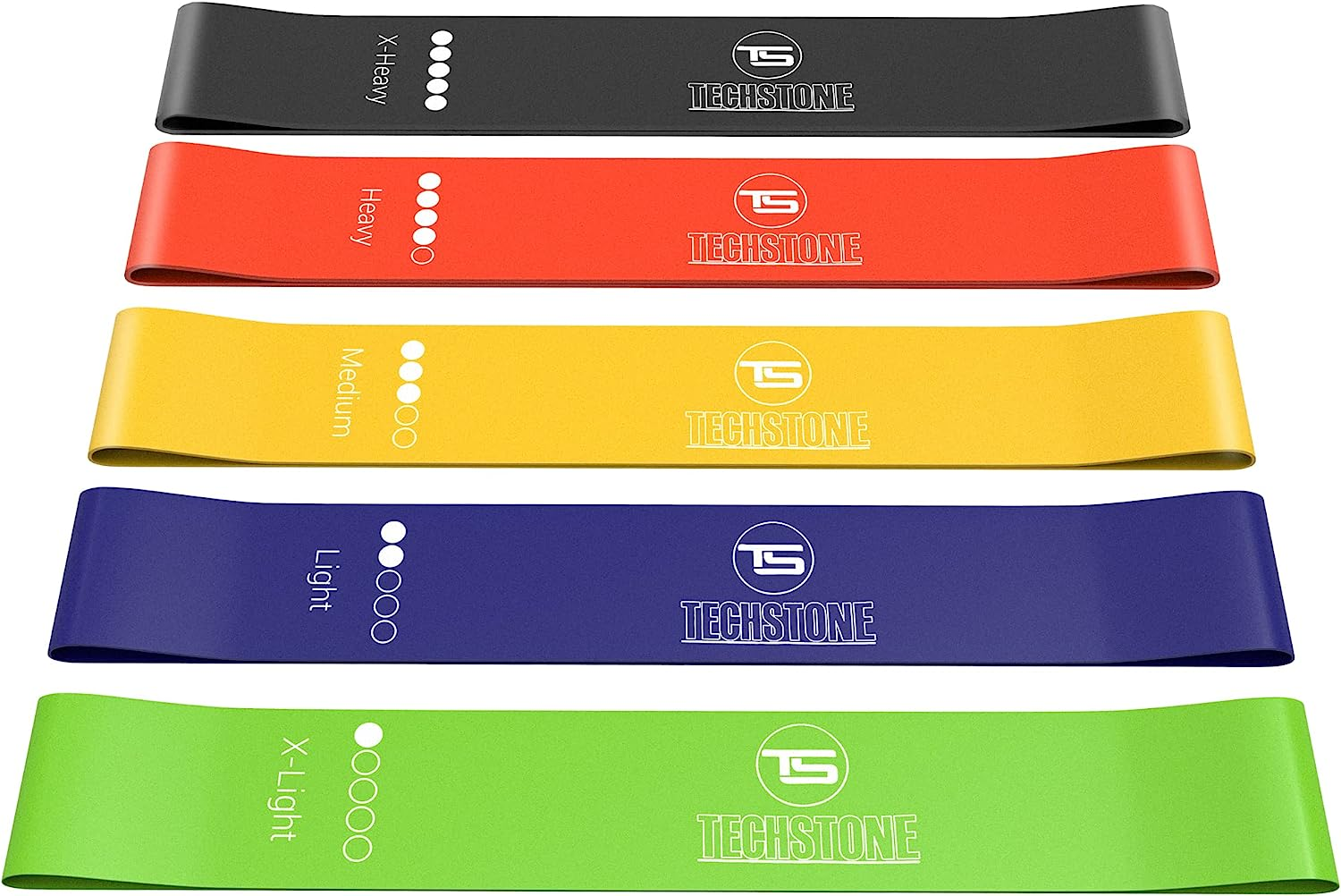 5-Level Resistance Bands Set for Men & Women - Elastic Workout Bands for Strength Training