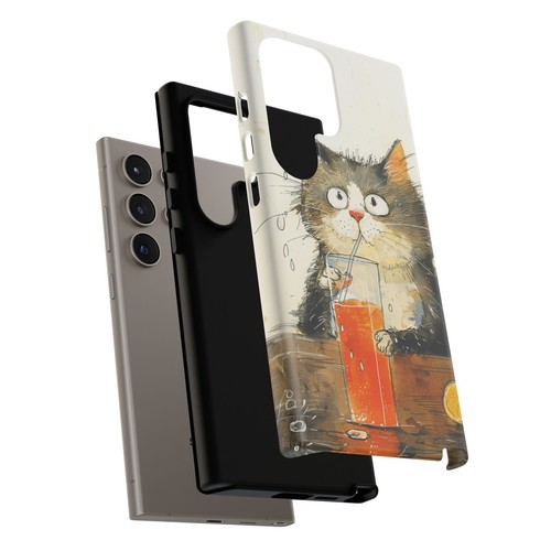 Cat Art Straw Orange Beverage Phone Case for iPhone, Samsung Galaxy, Pixel - 第 154/240 張圖片