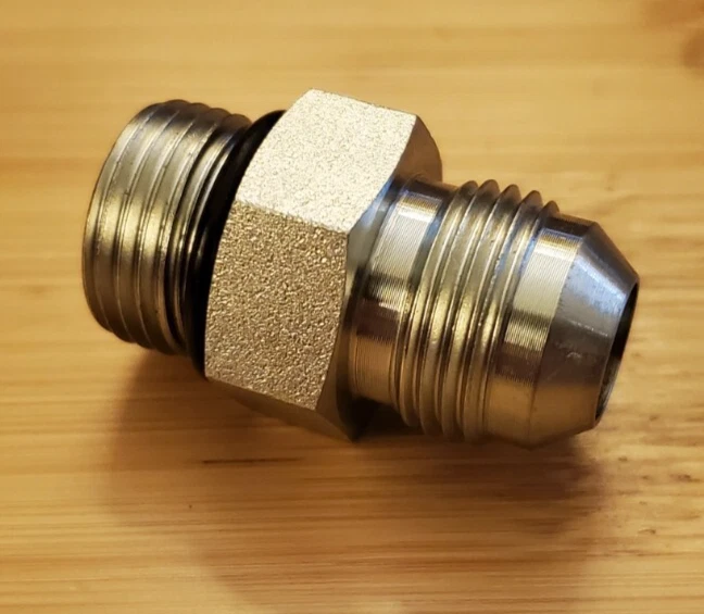 (Bag of 25) 6400-08-08 ORB 1/2" to JIC 1/2" Hydraulic Straight Connector Fitting - Image 3 of 4