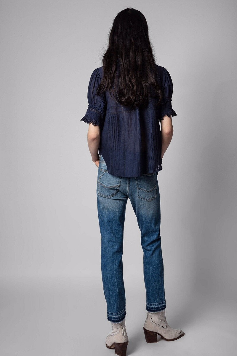 ZADIG&VOLTAIRE シルク 100% 花柄 チュニック ブラウス Zadig & Voltaire Tink Crinkle Floral Tunic | Jules B
