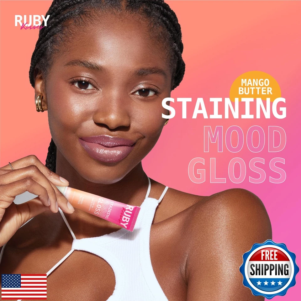 Ruby Kisses pH Lip Gloss, Pink Tinted Lip Balm Stain, Mood Color Changing Lip - Image 4 of 4