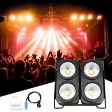 4x100w Cob Led Par Lights DMX512 Blinder Stage Lights Audience Light Cool Warm