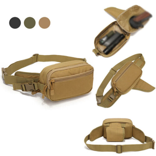 Tactical MOLLE Waist Pack Gun Holster Pocket Pouch Pistol Holster Magazine Bag - Picture 13 of 16
