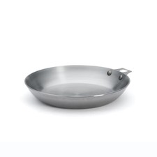 De Buyer - Poêle amovible en tôle d'acier MINERAL B - Diamètre 28 cm -, Gris