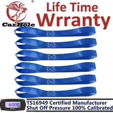 6Pack Soft Loop Tie Down Strap Ratchet 4500LBS For Motorcycle ATV UTV Heavy Duty