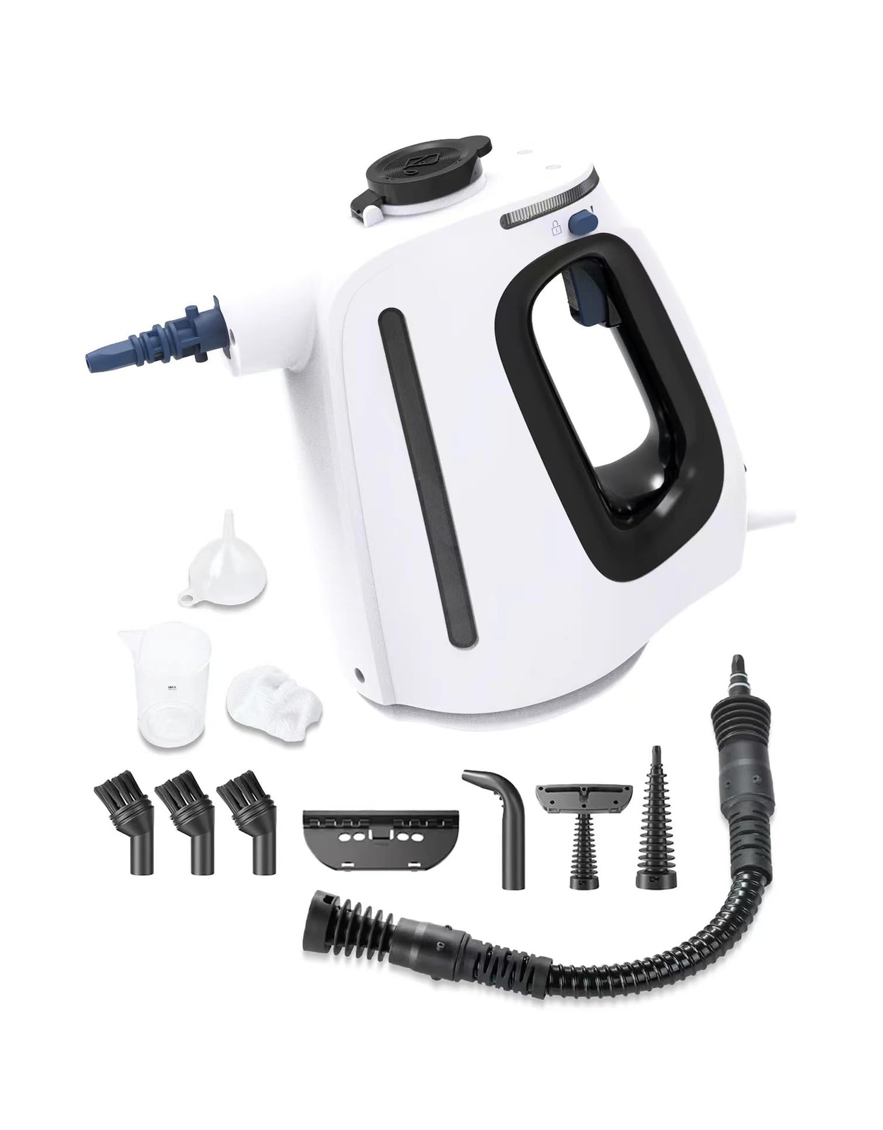 UPGRADED Handheld Pressurized Steam Cleaner with 11 Accessories for Deep Cleaning-image