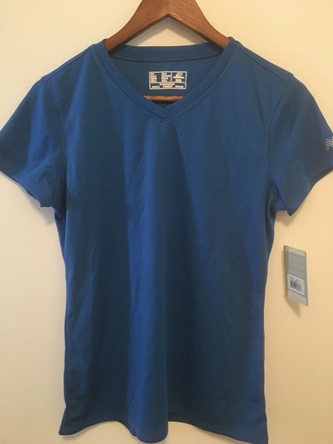 NEW!! WOMEN'S NEW BALANCE ENDURANCE TECH SHORT SLEEVE T SHIRT - BLUE - WRT928P - Picture 6 of 9
