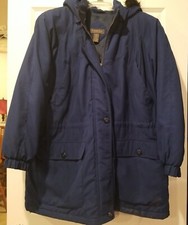 Ladies Lane Bryant Design And Co. Blue Winter Coat  With Detachable Hood.  Sz...