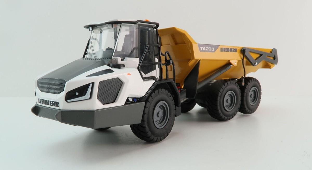 Schuco 1/87 Liebherr TA 230 Dumper - Métal Blanc - Miniature Collection