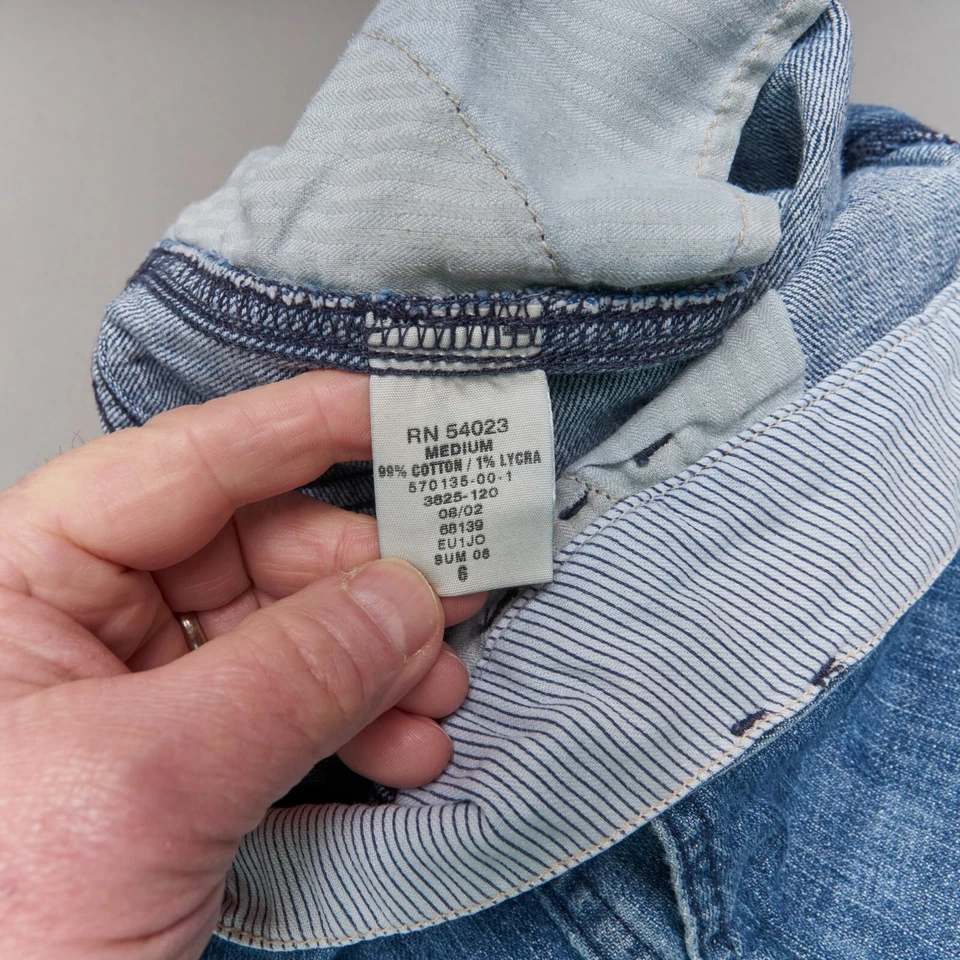 Falda vaquera vintage Y2K Gap para mujer 6 azul elástico lápiz hasta la rodilla Foto 4 de 4