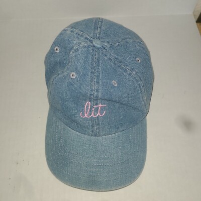 Lit Denium Adjustable Strapback Hat By Headshots KC Caps