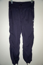 Lululemon Yoga Pants Leggings Size 8 Womens Blue Stretchy Loung Drawstring