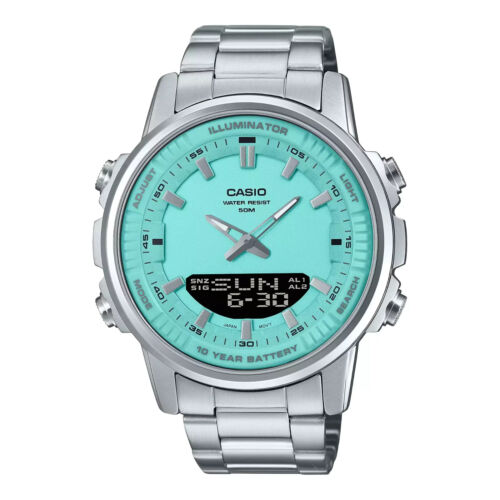 Casio AMW-880D-2A2V Analog-Digital Turqoise Dial Stainless Steel Men's Watch