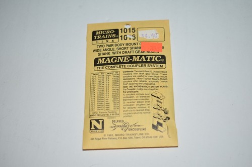 Dos pares de acopladores de montaje en cuerpo escala N MTL 1015-1016 C48130 | Zustand: Used
