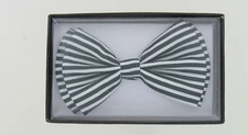 New Coool Bow Tie - Black and White Stripes  - Adjustable