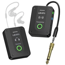 LEKATO 2.4G Wireless IEM System in Ear Monitor Set/Transmitter/Receiver 