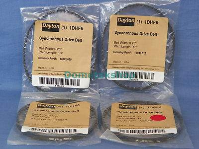 Dayton 1DHF5 Synchronous Drive Gearbelt, XL, 65 Teeth, Length 13.0 In 