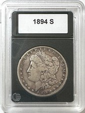 1894-S U.S. Silver Morgan $1 Dollar - BETTER DATE - Fine - Nice Dark Color