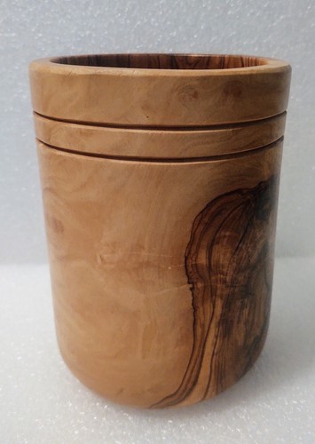 NWOT BERARD FRANCE, 6" OLIVE WOOD KITCHEN UTENSIL HOLDER IMPORTED - Picture 3 of 7