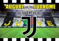 Cialda JUVENTUS JUVE CAMPIONI Decorazione Torta Ostia o Zucchero