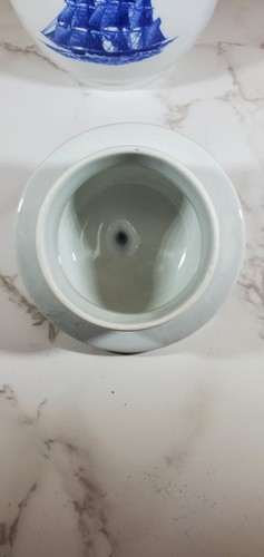 Wedgewood "American Clipper" Blue Vintage Creamer & Sugar Bowl - Picture 3 of 9