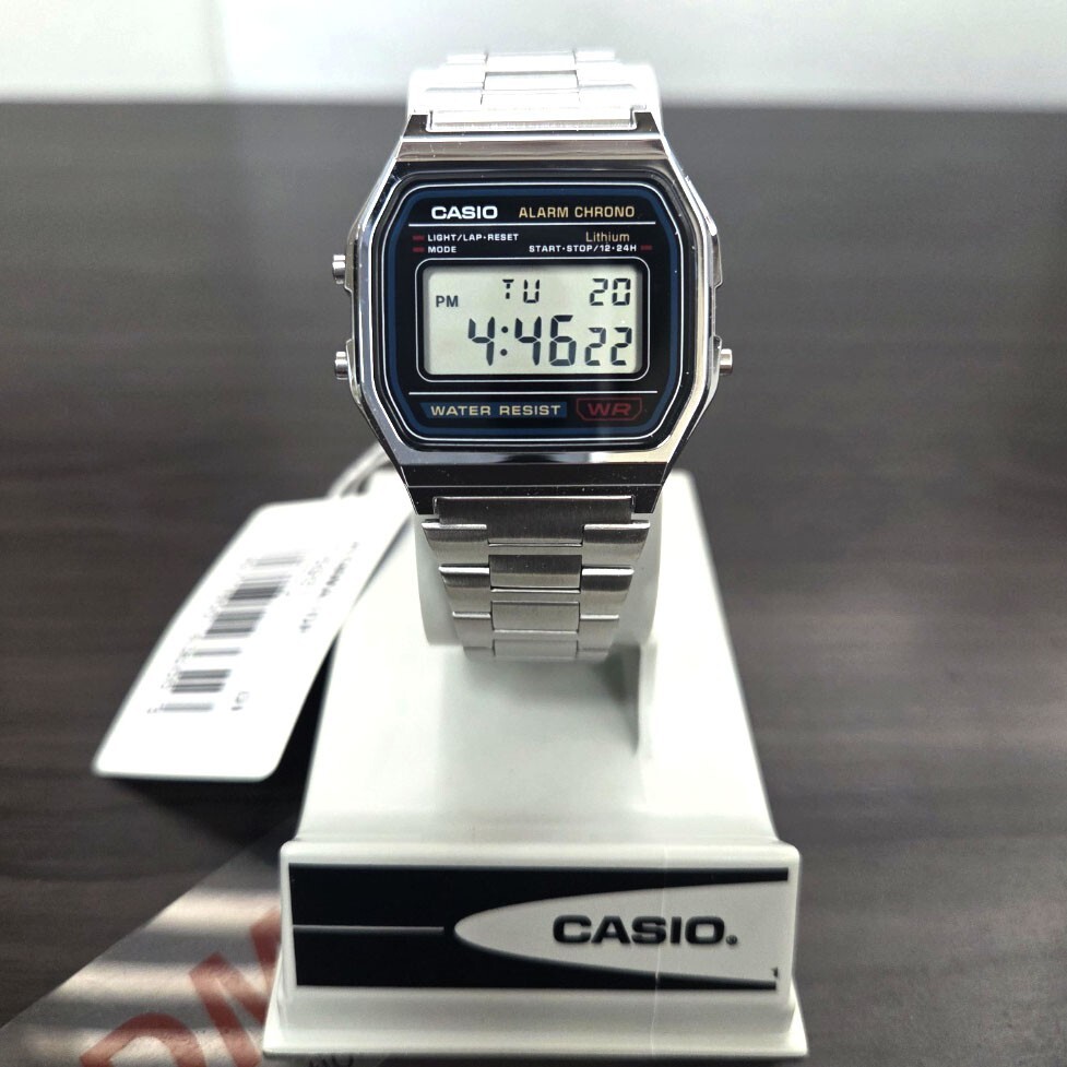 Casio A-158WA-1 metal band Original Classic Chronograph