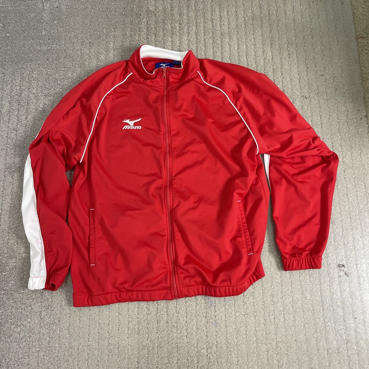 Mizuno full zip gym training long sleeve jacket men large Mizuno full zip gym training long sleeve jacket men large