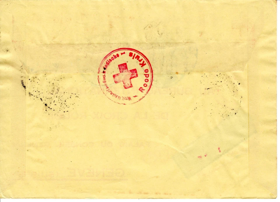 Indias Orientales Holandesas Segunda Guerra Mundial Cubierta BANJOEBIROE Campo de Internamiento Cruz Roja 1941 Irak DL79 Foto 3 de 4