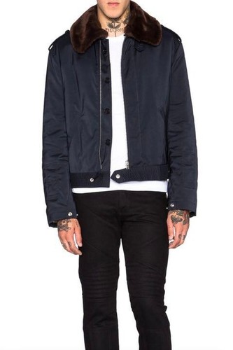Maison Margiela 10 Boa collar Bomber Jacket Blouse Men Size 48 Genuine - Picture 6 of 9