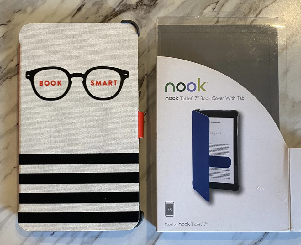 NOOK Tablet 7" Themed Book Cover With Tab "Book Smart" New - Image 4 of 4