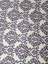 Waverly Sun N Shade LUMINARY Cream Purple Upholstery Fabric 3.2 yds 54"W