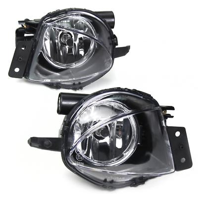 2x fog lights NSW clear glass chrome + bulbs H11 set for BMW 3 Series E90 E91