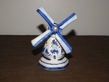 VINTAGE 6" HIGH DELFT BLUE HOLLAND DUTCH MINI WINDMILL