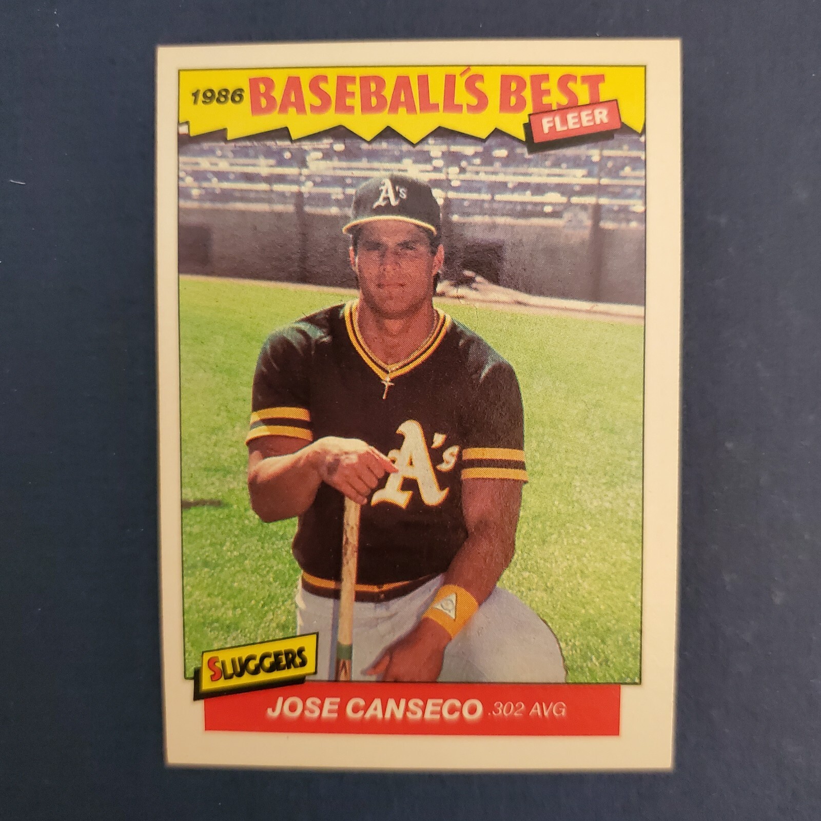 1986 - FLEER BASEBALLS BEST "JOSE CANSECO" BASEBALL CARD #5 PACK FRESH!! LOOK!!