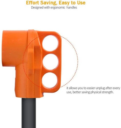 RV Electrical Adapter 12'' 15M/50F Heavy Duty Cord with Handle, 125V 1875W - Picture 2 of 5