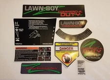 Reproduction Lawn-Boy 9 PC Decal Set For 1998- 04 22261 Commercial Model Mower.