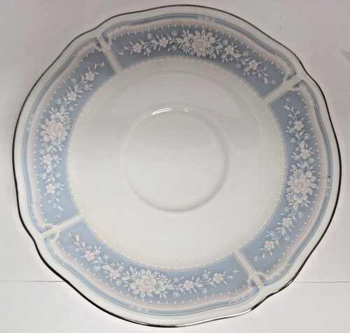 Noritake 3803 Set di tazze e piattini da tè caffè in legno di pizzo argento blu bianco - Foto 7 di 12