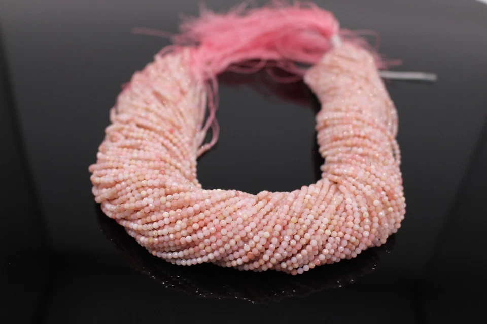 Anden Opal Pink Opal 3mm Facettierter Edelsteinstrang Top Qualität 40cm Natur - Bild 2 von 2