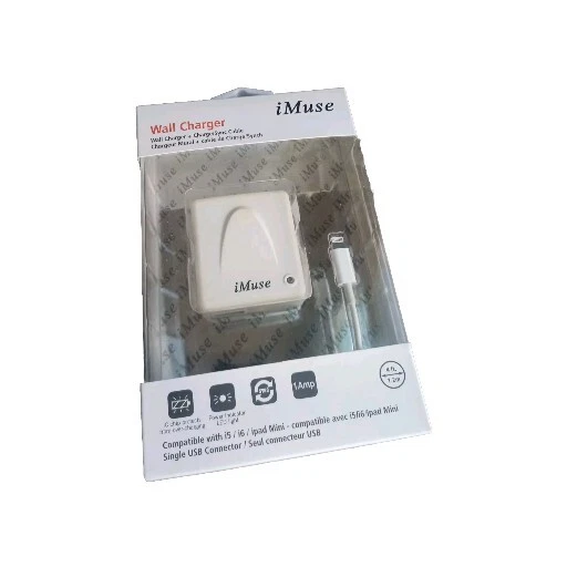 3-Pk iMuse Wall Charger + Charge Sync Cable 4ft, Compatible With i5/i6 iPad Mini - Image 2 of 4