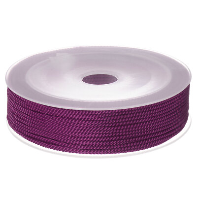 Gedrehter Nylongarn Faden 1,5 mm 20 m/65 Fuß geflochtene Nylonschnur, dunkelmagenta