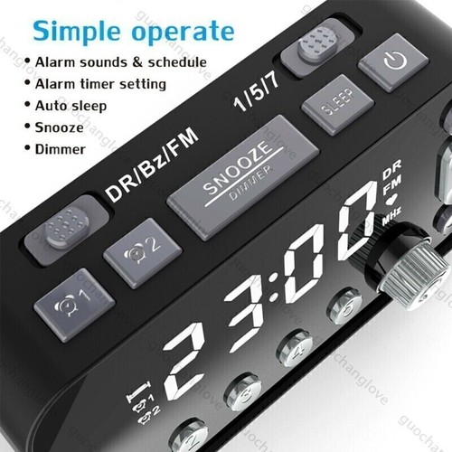 Funk DAB+ Radiowecker Tischuhr UKW FM Uhrenradio Alarm 2 USB LED Projektion - Bild 4 von 7