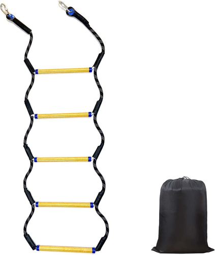 Boat Rope Ladder, 5 Step Heavy Duty 400Lbs Strength Rope Ladder for Inflatable B - Picture 8 of 12