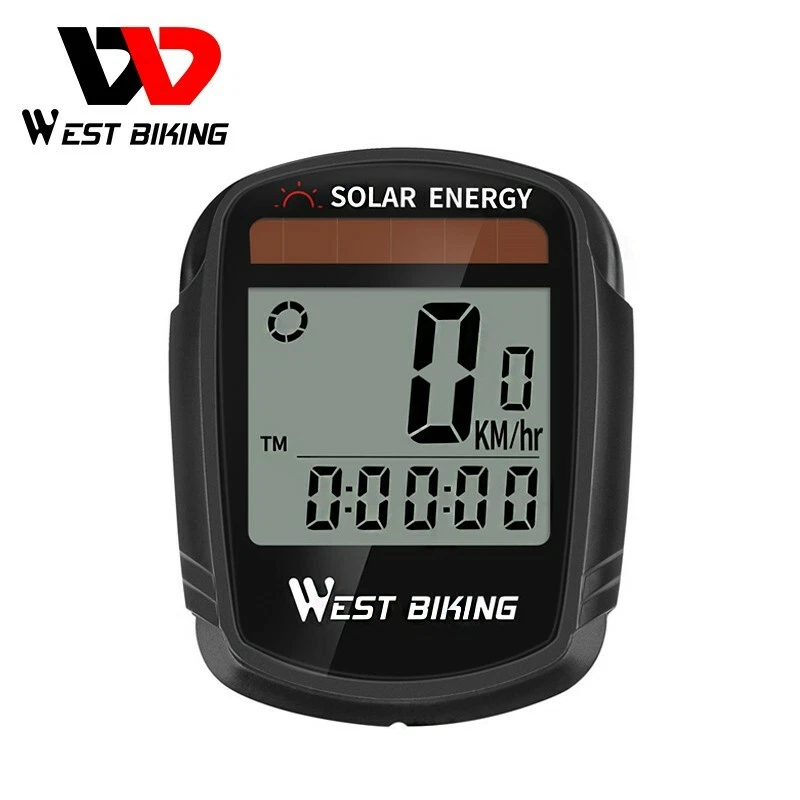 WEST BIKING Wireless Solar Energy Bike Computer Speedometer Odometer Rainproof - Image 2 of 4