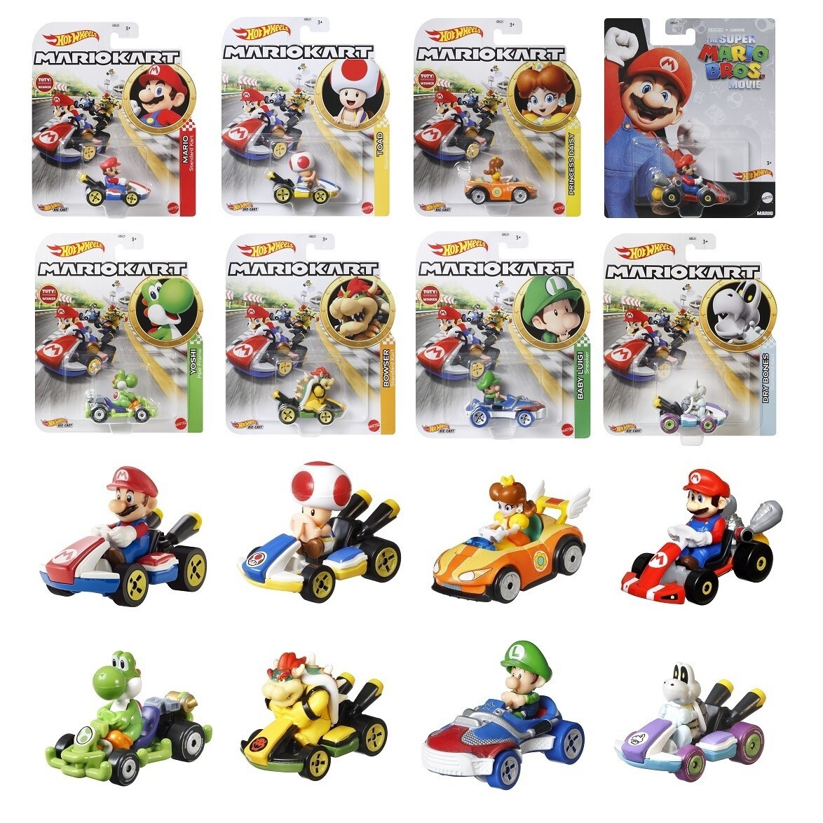 Hto Wheels マリオ スーパーマリオ ミニカー Amazon.com: Hot Wheels Super Mario Character Car 3-Packs
