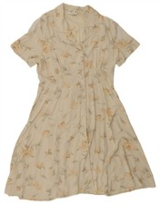 CARTOON Womens Shirt Dress EU 38 Medium Off White Floral Viscose AT18