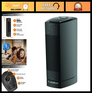 Tour mince en céramique oscillante Space Réchauffeur avec thermostat, 2 Vitesses, 1500W
