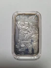 1992 Santa Claus Merry Christmas 1 Oz .999 Fine Silver Bar