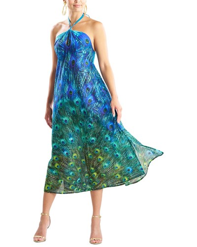 Natori Peacock Cotton Voile Beaded Maxi Dress Women's Natori Peacock Cotton Voile Beaded Maxi Dress Women's