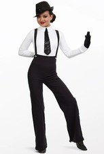 Dance Pre-Owned Costume Medium Child Black White Weissman 17477 Jazz Tap Musical