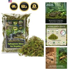 Reptile Moss Substrate for Humidity Hiding Nesting Bedding 5oz